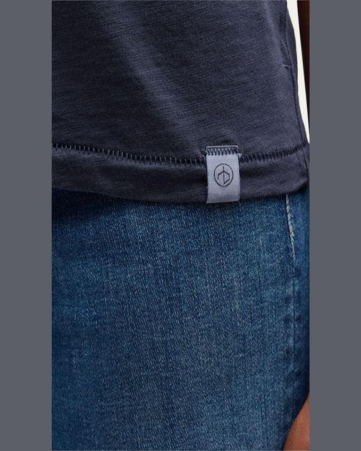 Rag & Bone Blue Slub Crewneck Tee