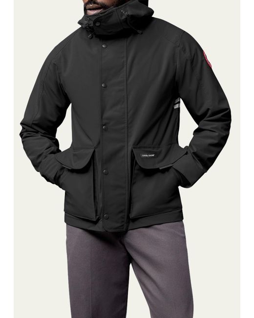 Canada Goose Black Lockeport Hooded Jacket for men