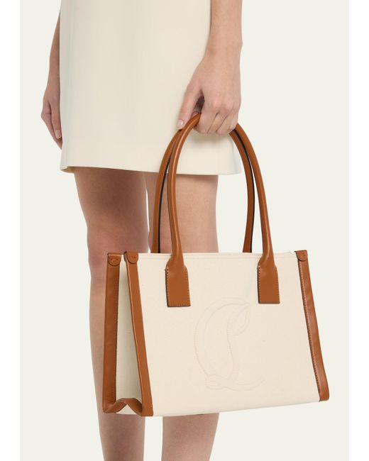 Christian Louboutin Natural By My Side Small Canvas Tote Bag
