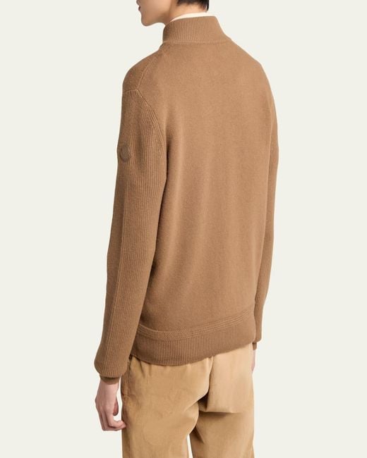 Moncler Brown Virgin Wool Blend Jacket for men