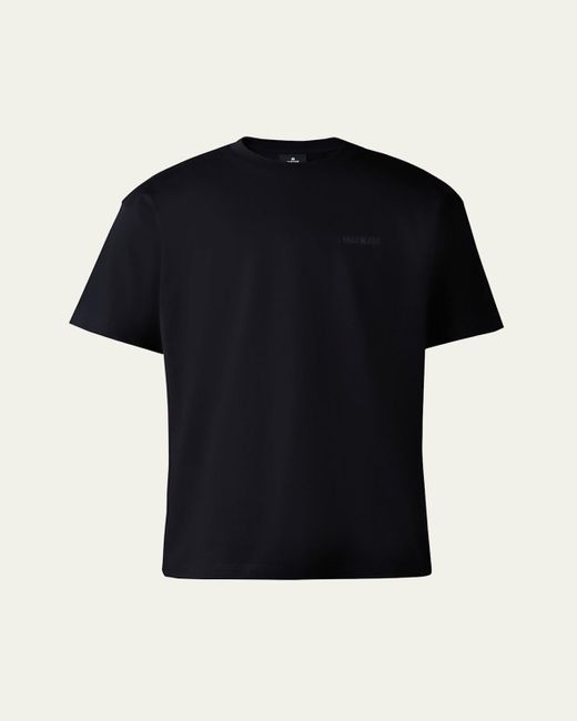 Mackage Black Relaxed Interlock T-Shirt for men