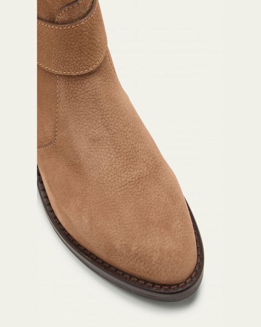 See By Chloé Brown Leather Ring Harness Ankle Booties
