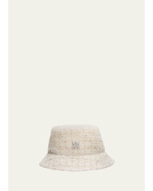 Amiri Natural Crystal Boucle Bucket Hat for men