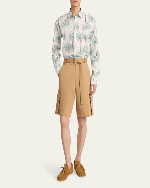 Jacquemus Natural Cargo Bermuda Shorts for men