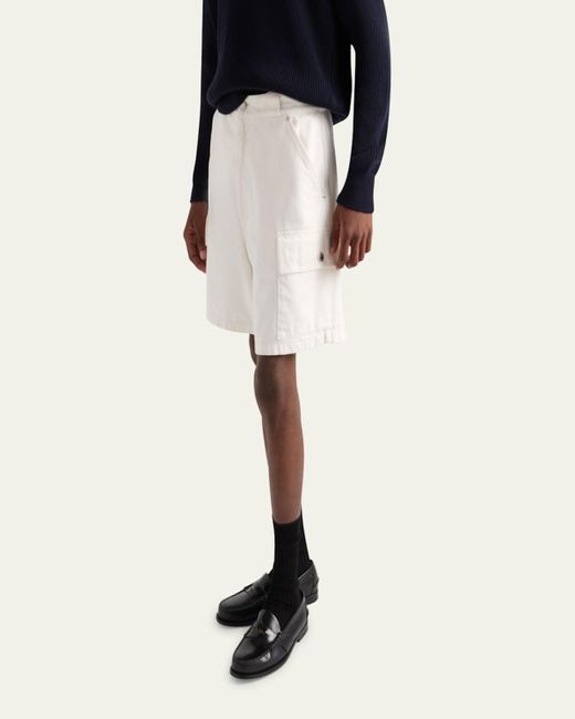 Prada Natural Denim Bermuda Shorts for men