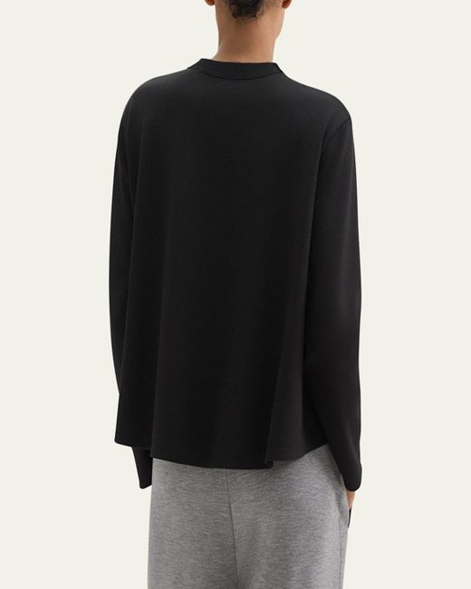 Theory Black A-Line Crewneck Pullover