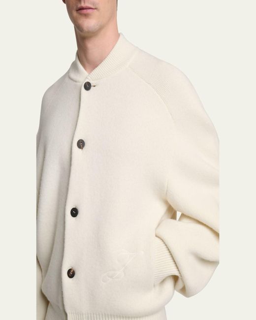 Jacquemus Natural Wool Oversized Cardigan for men