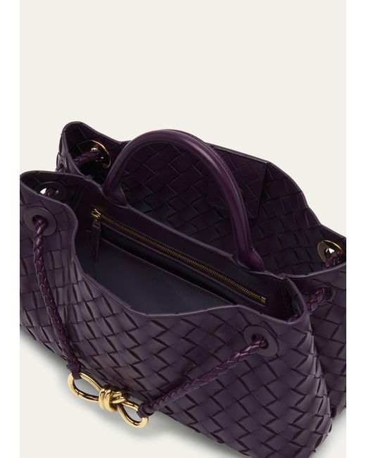 Bottega Veneta Andiamo Small Intreccio Top-Handle Bag