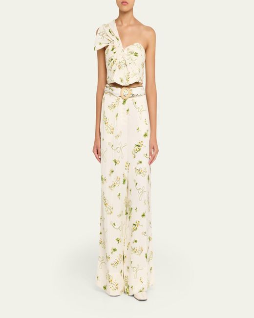 Camilla Natural Asymmetric Bow Top