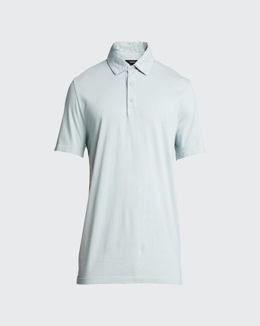 Vince Pink Garment-Dyed Polo Shirt for men