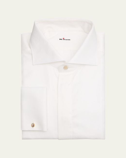Kiton Natural Cotton French-Cuff Dress Shirt for men