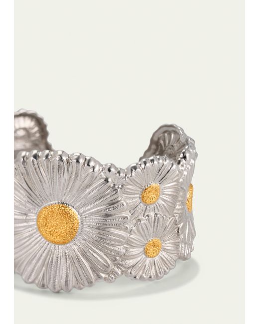 Buccellati Natural Silver And 18k Yellow Gold Daisy Blossoms Bracelet