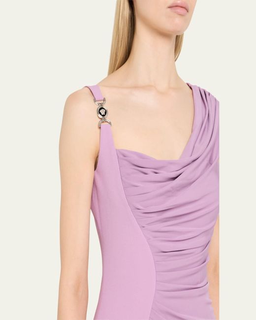 Versace Pink Ruched Jersey Gown