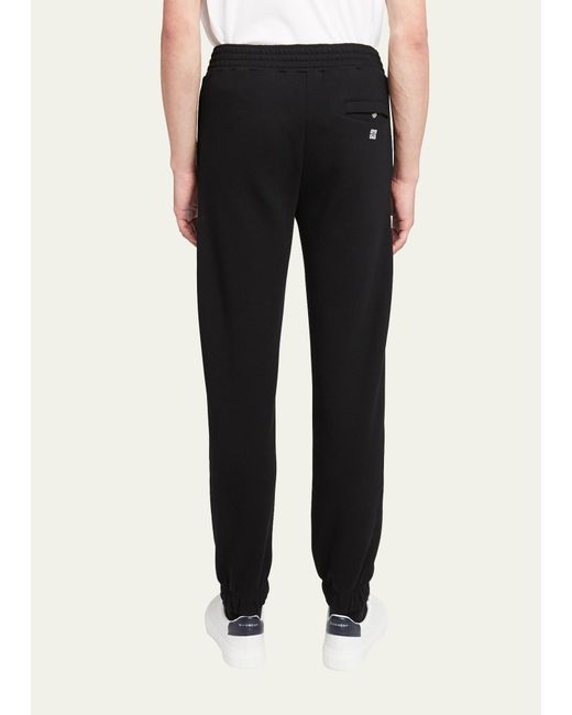 Givenchy Black Front Logo-print Sweatpants for men