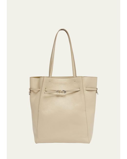 Givenchy Natural Voyou Medium North-south Tote Bag In Tumbled Leather