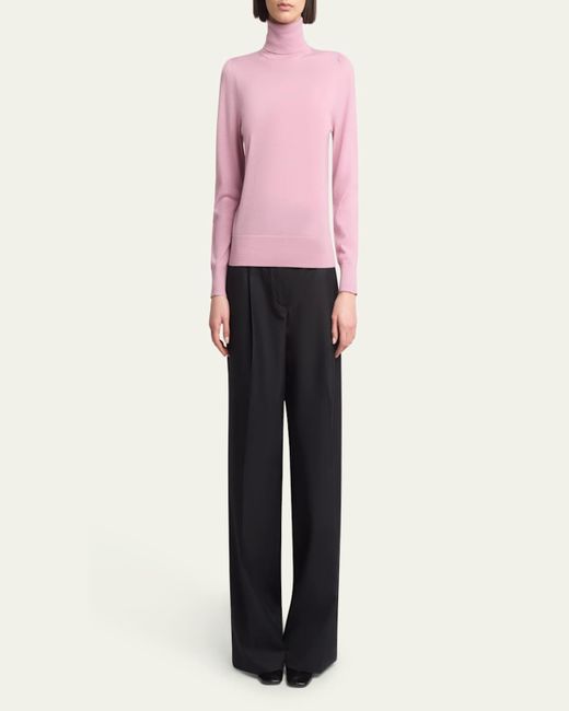 Dries Van Noten Pink Tagine Turtleneck Wool Sweater