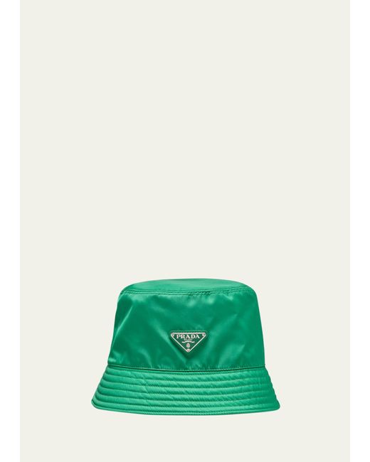 Prada Green Nylon Bucket Hat for men
