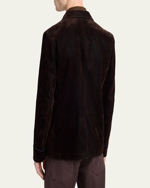 Tom Ford Black Wool Patch Pocket Single-Breasted Blazer for men