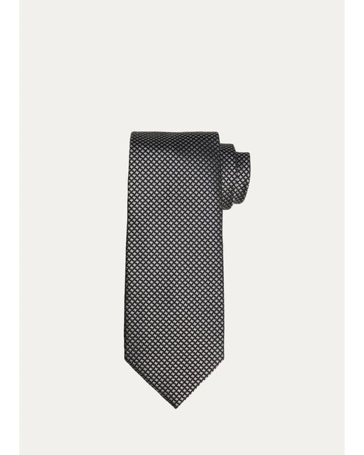 Tom Ford Gray Micro-Cross Silk Tie for men