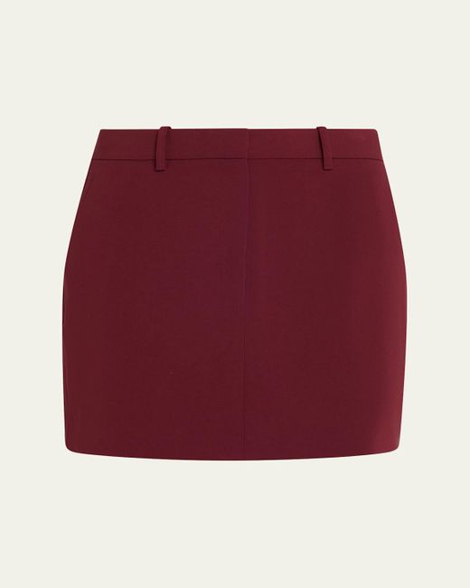 Theory Red Mini Trouser Skirt