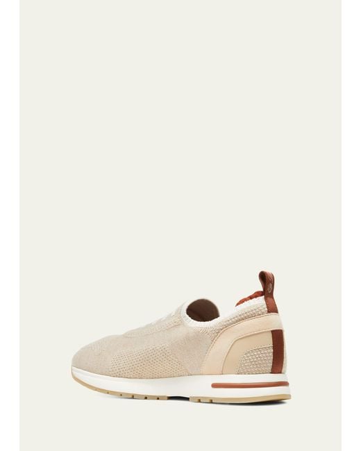 Loro Piana Natural Flexy Knit Slip-on Trainer Sneakers