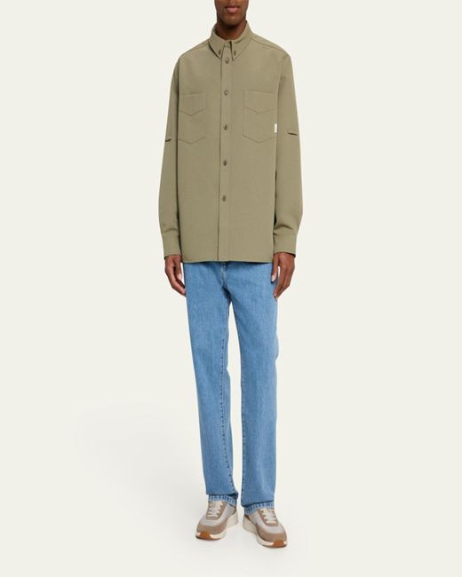 Rohe Green Relaxed Utility Overshirt for men