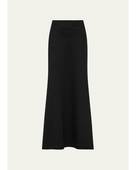 St. Agni Black Pinstripe Maxi Skirt