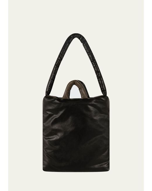 Kassl Black Oil Medium Puffy Tote Bag