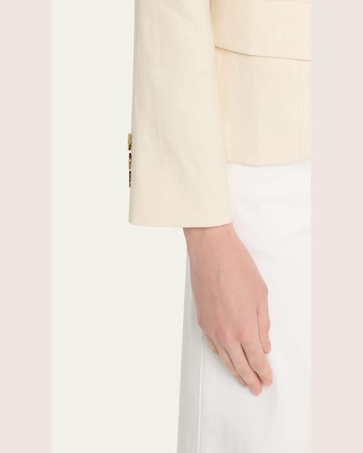 FRAME Natural The Linen Smart Blazer