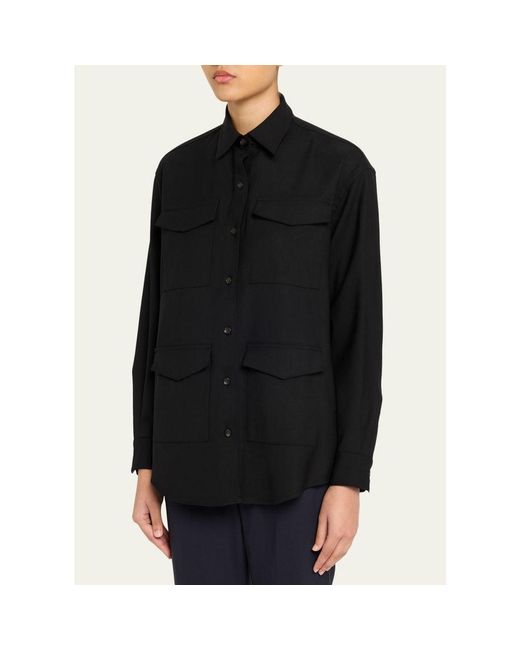 Maria McManus Black Wool Cargo Jacket