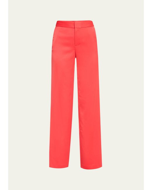 Alice + Olivia Red Calvin High-rise Wide-leg Baggy Trousers