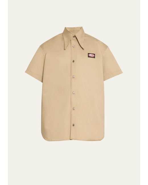 Willy Chavarria Natural Pachuco Twill Work Shirt for men