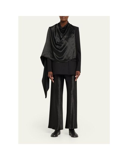 Maria McManus Black Double-Breasted Cloak Blazer