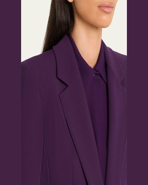 Michael Kors Purple Tailored Single-Button Blazer