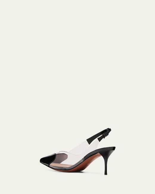 Alaïa Pink Coeur Plexi Heart-Toe Slingback Pumps