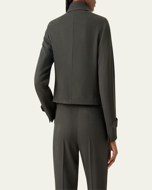 Akris Punto Black Button-Down Wool Jacket