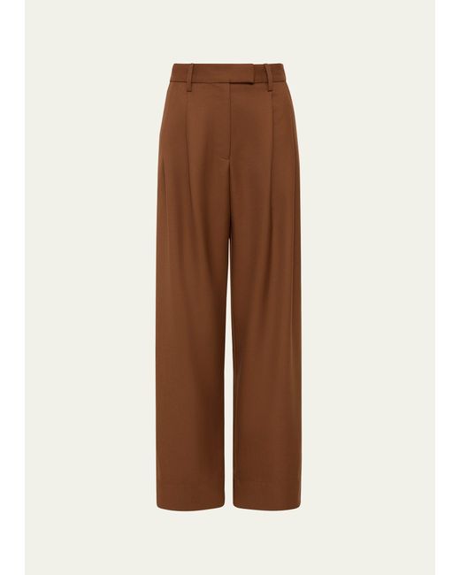 Esse Studios Brown Classico Tailored Wool Trousers