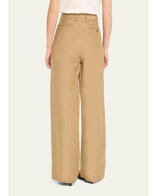 R13 Natural Wide-leg Trousers
