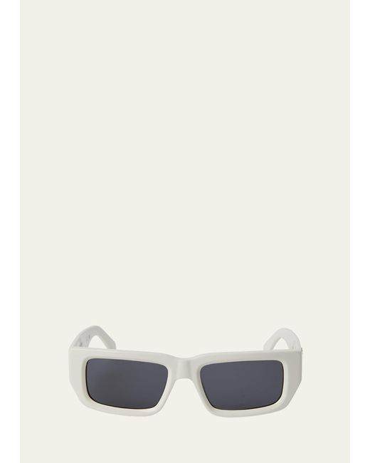 Palm Angels White Sutter Acetate Rectangle Sunglasses