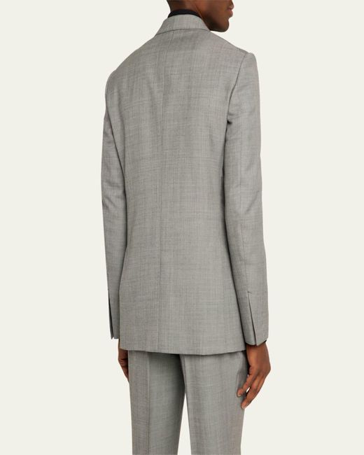 Tom Ford Gray Shelton Sharkskin Slim-Fit Suit for men