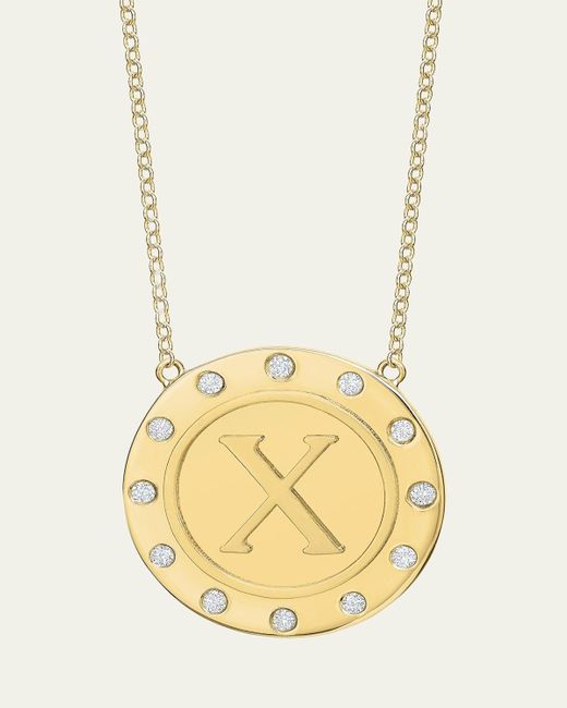 Tracee Nichols Metallic 14K Initial Token Necklace With Diamonds