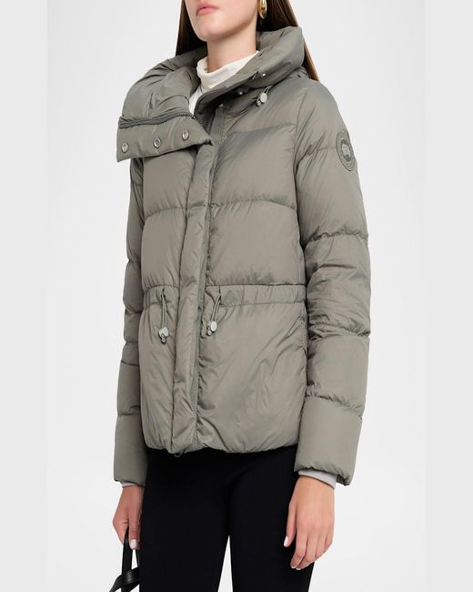 Canada Goose Gray Montgomery Hooded Down Puffer Jacket