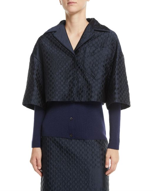 prada blue coat