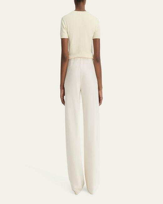 Vince Natural Fluid Bias-Cut Crushed Satin Pants