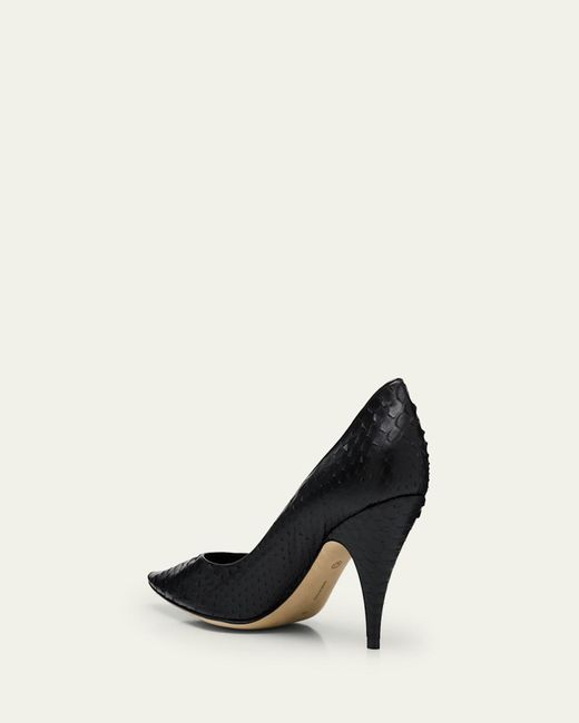 The Row White Liisa Python Stiletto Pumps