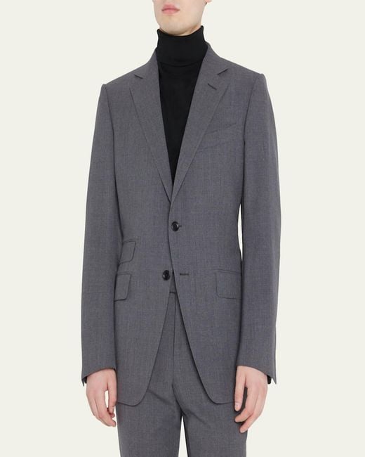 Tom Ford Gray O'Connor Solid Wool Suit for men