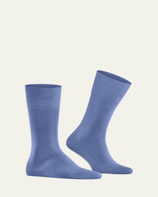 Falke Blue Tiago Cotton-Stretch Crew Socks for men