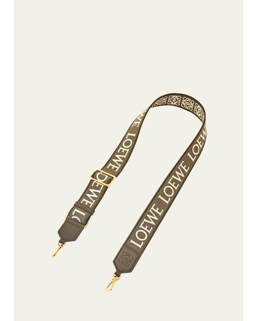 Loewe Natural Anagram Strap In Jacquard And Leather