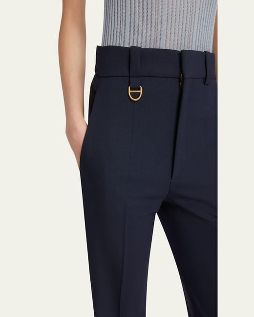 Chloé Blue Boyish Straight-Leg Tailored Trousers