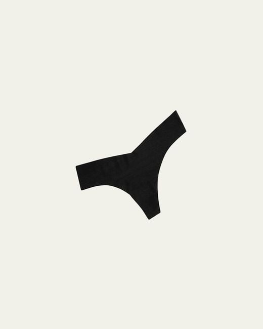 Commando Black Classic Solid Thong